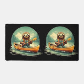 カヤックスロートカヌー愛獣おもしろいヴィンテージ デスクマット (正面)