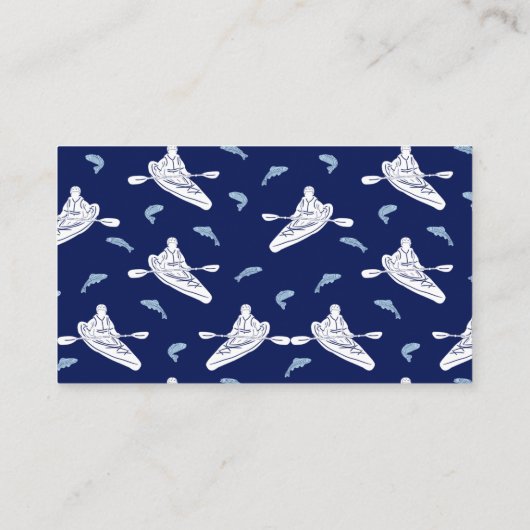 カヤックツアーLessons Sales Navy Blue Kayak 名刺 (裏面)