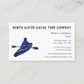 カヤックツアーLessons Sales Navy Blue Kayak 名刺 (正面)