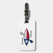 カヤックテキサス州国旗 ラゲッジタグ (正面縦)