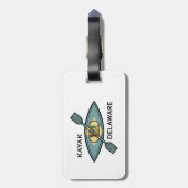カヤックデラウェア州旗 ラゲッジタグ (裏面縦)