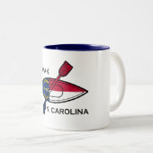 カヤックノースカロライナ州旗 ツートーンマグカップ (正面右)