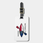 カヤックノースカロライナ州旗 ラゲッジタグ (正面縦)