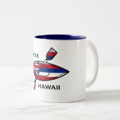 カヤックハワイ州旗 ツートーンマグカップ (正面右)