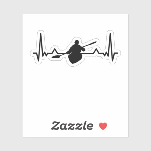 カヤックハートビートラインおもしろいカヤックギフト シール (シート)