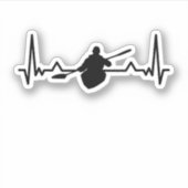 カヤックハートビートラインおもしろいカヤックギフト シール (正面)