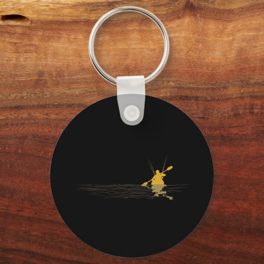カヤックバスフィッシャーマン魚釣りカヤックアングラーカヤック キーホルダー (正面)