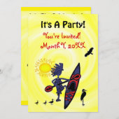 カヤックバーズおもしろいパーティの招待状 招待状 (正面/裏面)