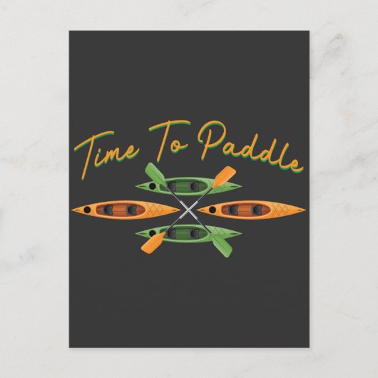 カヤックパドリングタイム ホワイトウォーターパドルボート愛好家 ポストカード (正面)