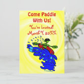 カヤックパドルファンパーティーへの招待 招待状 (スタンド正面)