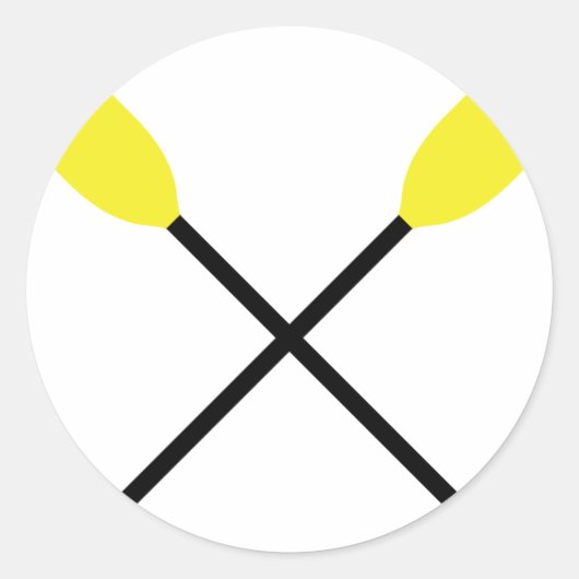 カヤックパドル交差 ラウンドシール (正面)