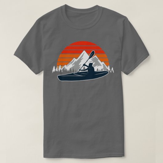 カヤックパドル漕ぎ Tシャツ (デザイン正面)
