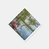 カヤックフローティングOn Table Rock Lake スタンダードカクテルナプキン (角)