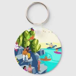 カヤックブリスの自然美しいの万華鏡のように千変万化するパターン キーホルダー