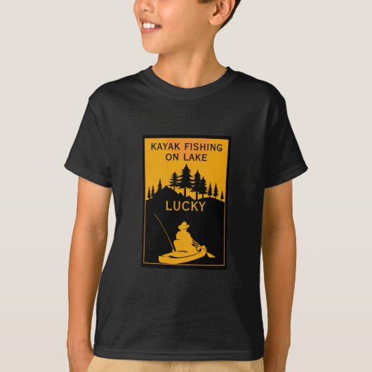 カヤックレイクアンドリバー魚釣り Tシャツ (正面)