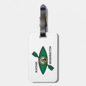 カヤックワシントン州旗 ラゲッジタグ (裏面縦)