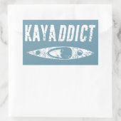 カヤック中毒 長方形シール (バッグ)
