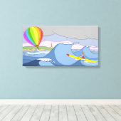 カヤック大尉と気球 キャンバスプリント (インサイチュ (ウッドフロア))