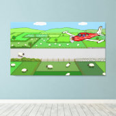 カヤック大尉の飛行 キャンバスプリント (インサイチュ (ウッドフロア))