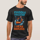 カヤック好きのためのおもしろギフト パパ ママ 恋人へ Tシャツ (正面)