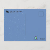 カヤック引くそり折りグリーティングカード ポストカード (裏面)