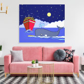 カヤック救大尉バイクジラ キャンバスプリント (インサイチュ (リビング))