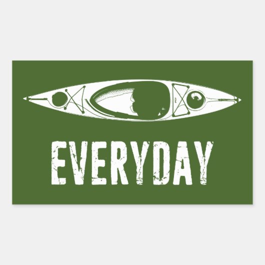 カヤック毎日 長方形シール (正面)