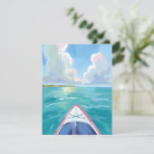 カヤック湖の日の水の色絵を描のカード (スタンド正面)
