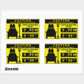 カヤック高警告さシール 長方形シール (シート)