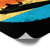 カヤック魚釣りアングラアアスヴィンテージカヤック魚釣り ポスター (角)