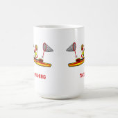 カヤック魚釣りブライトコーヒーマグの伝説 コーヒーマグカップ (中央)