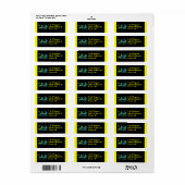 カヤック魚釣りブラック&ホワイトウィムシー ラベル (フルシート)