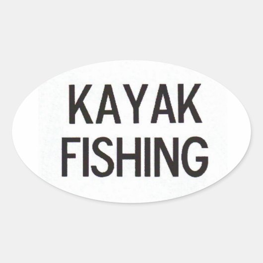 カヤック魚釣りユーロデカール 楕円形シール (正面)