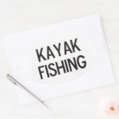 カヤック魚釣りユーロデカール 楕円形シール (封筒)