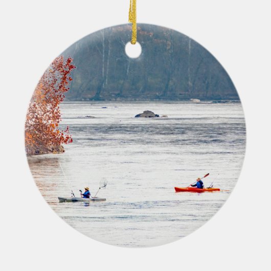 カヤック魚釣り セラミックオーナメント (裏面)