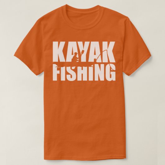 カヤック魚釣り Tシャツ (デザイン正面)