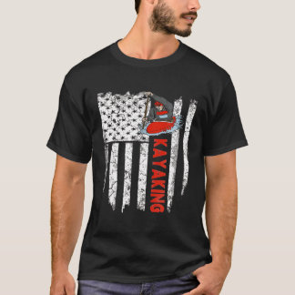 カヤック アメリカ国旗 Tシャツ カヤッキング