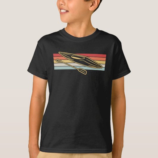 カヤック カヌー レトロ Tシャツ (正面)