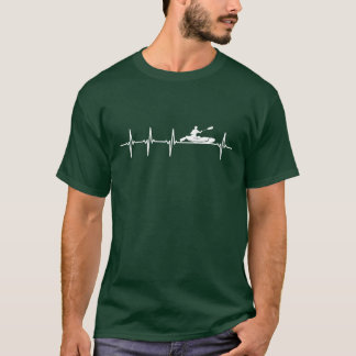 カヤック スポーツ ハートビート 愛 ユーモア Tシャツ