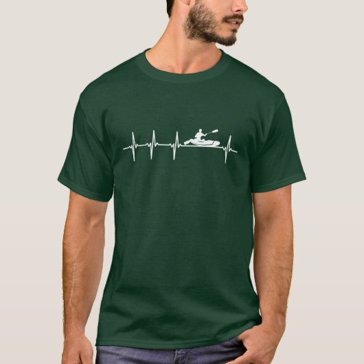 カヤック スポーツ ハートビート 愛 ユーモア Tシャツ (正面)