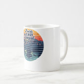 カヤック フィッシング パドル レトロ サンセット コーヒーマグカップ (正面右)