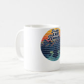 カヤック フィッシング パドル レトロ サンセット コーヒーマグカップ (正面左)