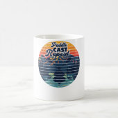カヤック フィッシング パドル レトロ サンセット コーヒーマグカップ (中央)