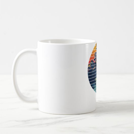 カヤック フィッシング パドル レトロ サンセット コーヒーマグカップ (左)