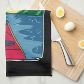 カヤック – 川が呼び出し、私は行かなければならない キッチンタオル (四つ折り)