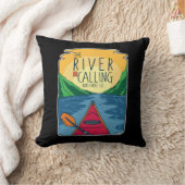 カヤック – 川が呼び出し、私は行かなければならない クッション (ブランケット)