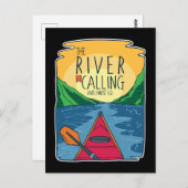 カヤック – 川が呼び出し、私は行かなければならない ポストカード (正面/裏面)