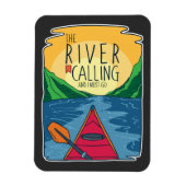 カヤック – 川が呼び出し、私は行かなければならない マグネット (縦)