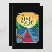カヤック – 川が呼び出し、私は行かなければならない 招待状 (正面/裏面)