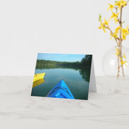 カヤックNotecard カード (黄色い花)